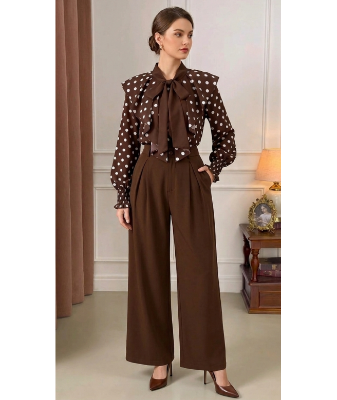 Pantaloni eleganti cu talie...